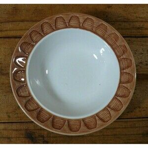 Mayer China Sculptura Interface 5" Side Bowl Brown 1970's Restaurant Ware